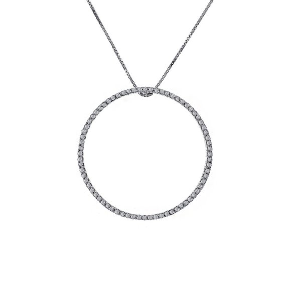 1.00 Carat Diamond Circle Of Love Pendant - Picture 1 of 7